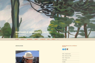 Page d'accueil du site de Raphaèle Bernard-Bacot en français